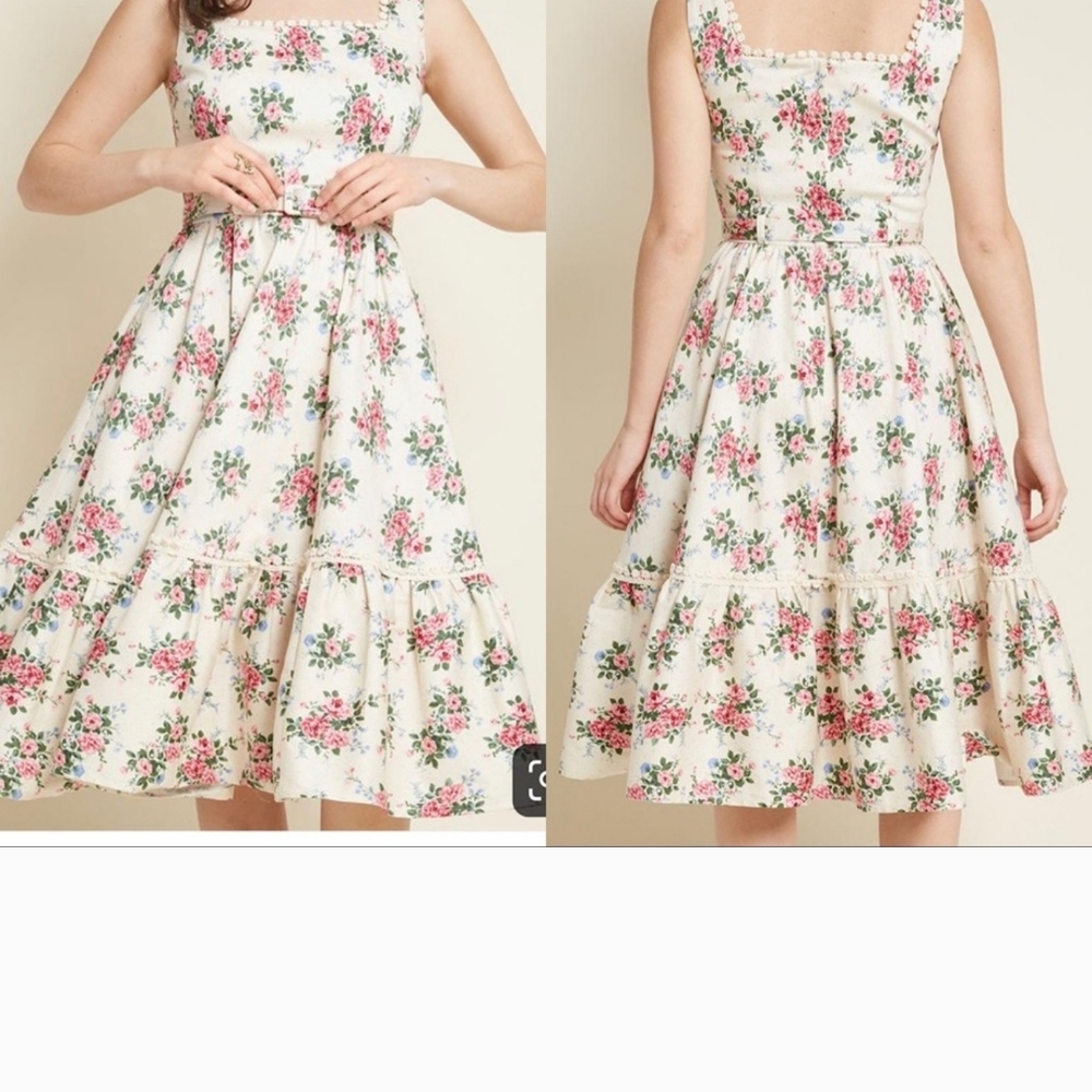 Modcloth Collectif 40s Inspired /cottage Core Dress xs